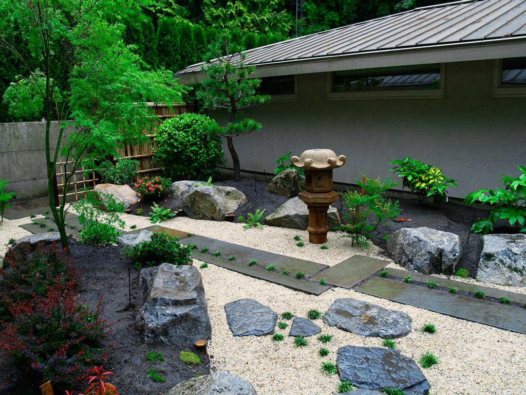 New modern Japanese garden design.